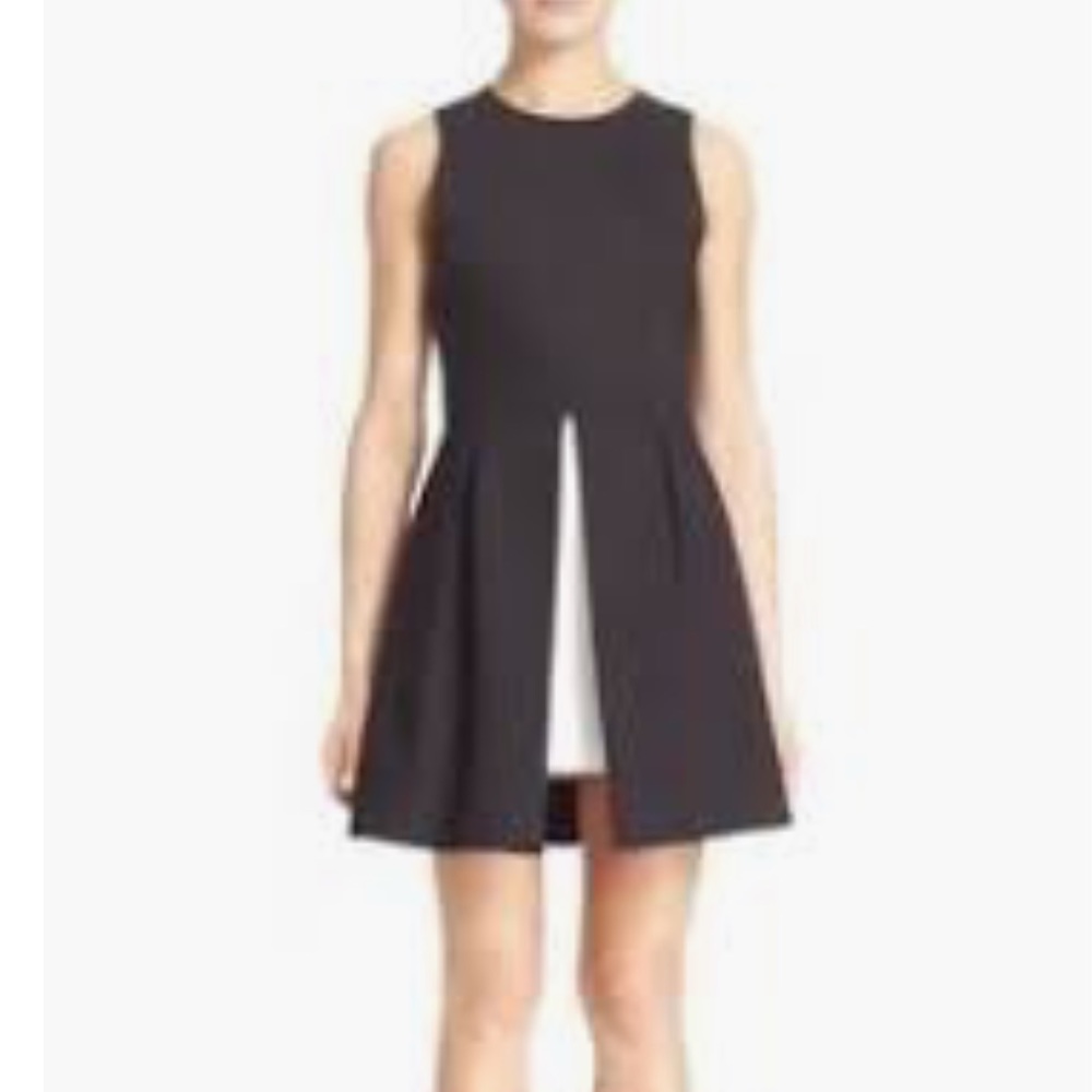 Alice + Olivia | Black Bria Peplum Flare Dress 4